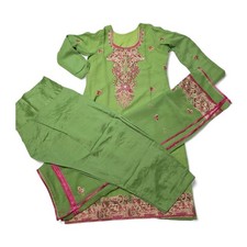 Pakistani Ladies Chiffon Embroidered 3 Pc Suit Size Medium