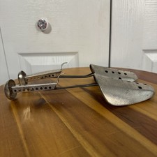 1950's USA 2 Vintage EKCO Hammered Metal Shoe Trees Shaper Stretcher Adjustable