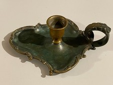 bugia portacandela lavorata in ottone  Vintage   fine '800-primi '900