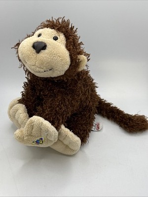 Ganz Webkinz Cheeky Monkey Plush Curly Brown Stuffed Animal Toy 8 Inch HM080