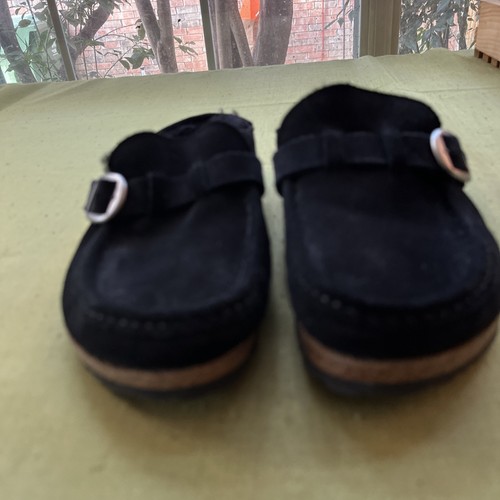 Birkenstock Boston Pantolette Lammfell schwarz Wildleder Leder Fell gefüttert Gr. 40 - Bild 7 von 13