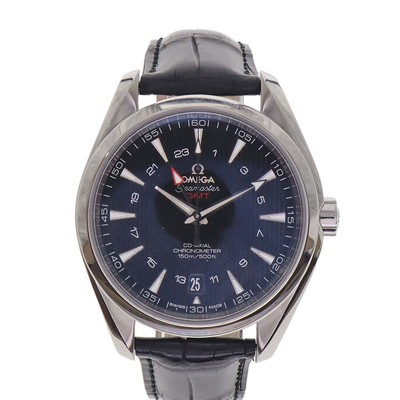 Omega Seamaster Aqua Terra 150m GMT 43mm Stainless Steel Black Dial #KN349