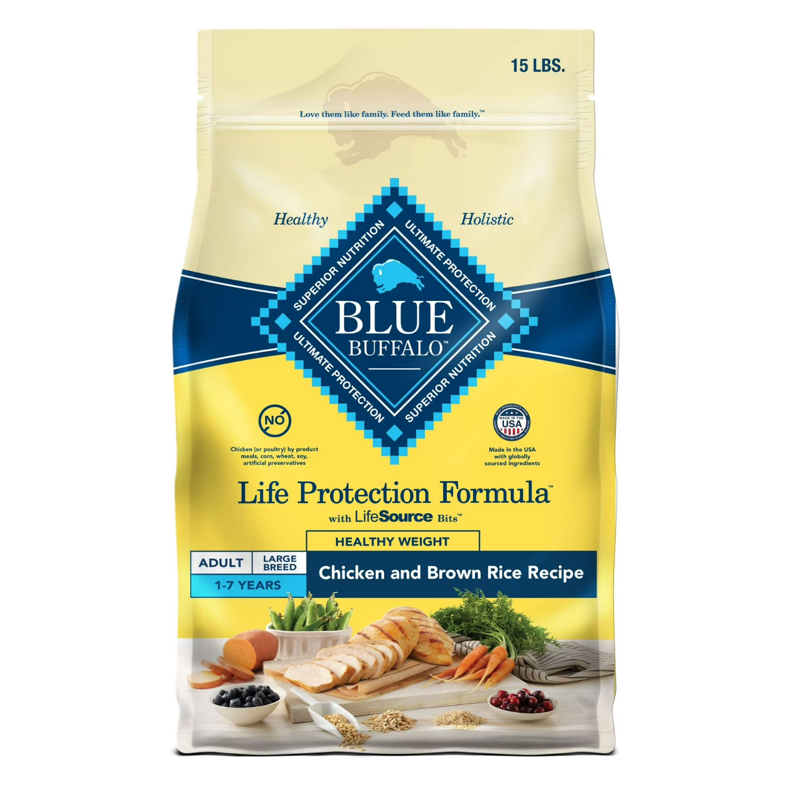 Blue Buffalo Life Protection Formula Healthy Weight Adult Dry Dog Food, Chicken,
