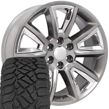 Set4 Oe Cv73b 22x9 Silver Chrome Wheels 28545r22 Rt Tires 6x139.7