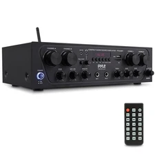 Pyle Bluetooth Audio Amplifier, 4-Ch. Audio Source Stereo Receiver System