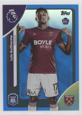 2025-26 Topps Premier League Blue Rainbow Foil 81/150 Luis Guilherme #285 02s2