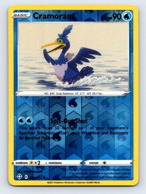 2021 Pokemon Shining Fates CRAMORANT Reverse Holo 028/072