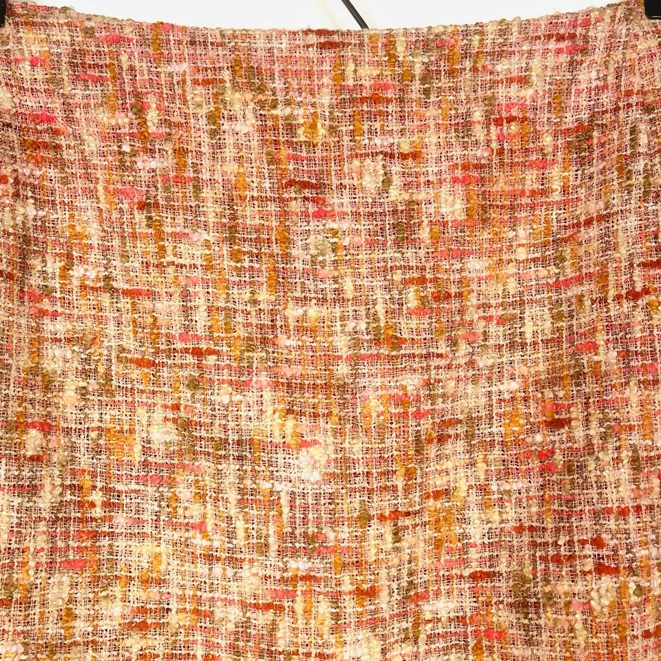 Falda lápiz Oilily Vintage tweed naranja y rosa cintura alta 40/mediana Foto 2 de 4