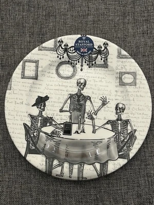 💀 Royal Stafford Side Plate - Bone Appetit Design - New 💀