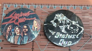 Status Quo original large Vintage Pin Badges rock music