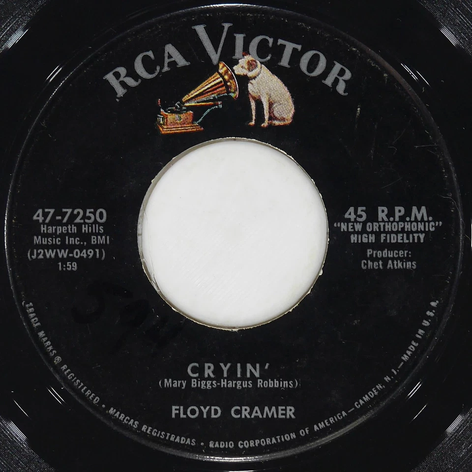 FLOYD CRAMER Mumble Jumble RCA 47-7250 VG 45 RPM 1958 Easy Listening 7" Rock - Image 3 of 4