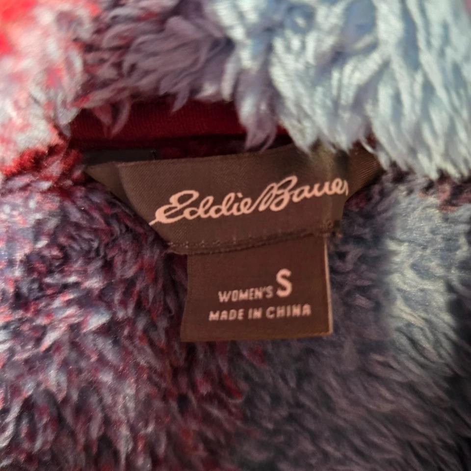 Top pulóver manga larga con cremallera 1/4 polar ultra suave Eddie Bauer para mujer (S) Foto 4 de 4