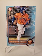 2022 Bowman Pedro Leon Sky Blue Paper Base Parallel /499 Astros BP-115