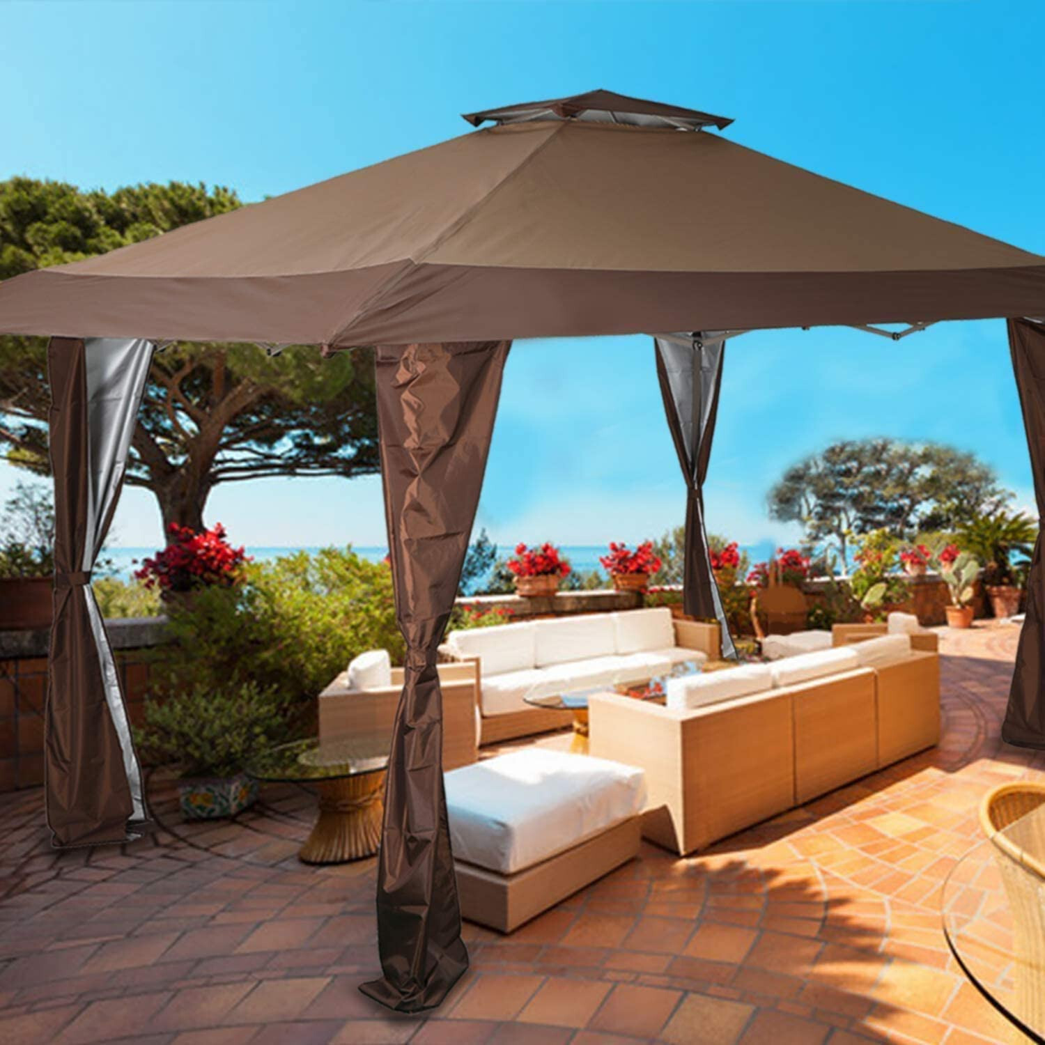 Tent Wedding Party Tent Gazebo Awning Adjustable Height