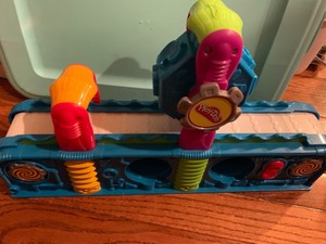 play doh mega fun factory playset with moving conveyor belt