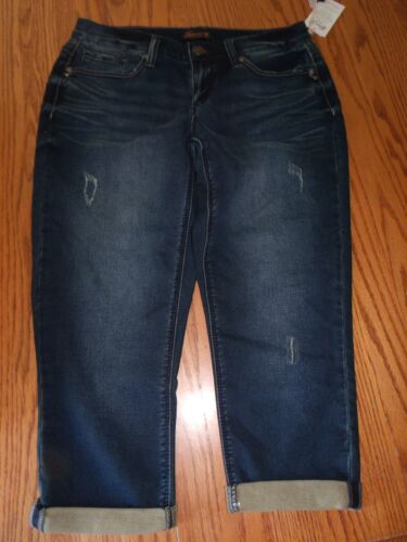 Nwt Womens Seven7 Frost Blue Girlfriend Capris Denim Pants Jeans 10 6