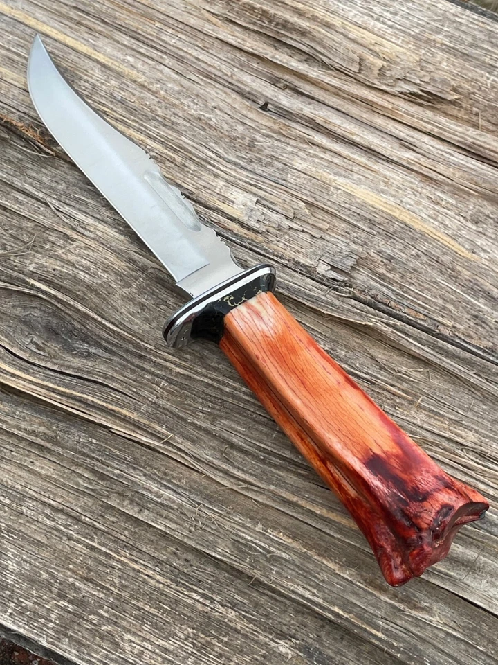 LEROY REMER BUCK 119 ZEBRA ALUMINUM GUARD W/GOLD WEB ONYX TRIM KNIFE KNIVES #7 - Image 2 of 4