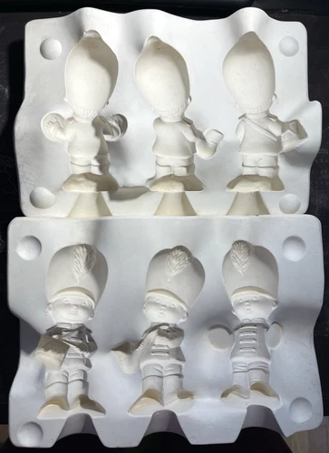 Vintage E S Molds Ceramic Slip Casting Mold Xmas Boy Toy Marching Band 1117