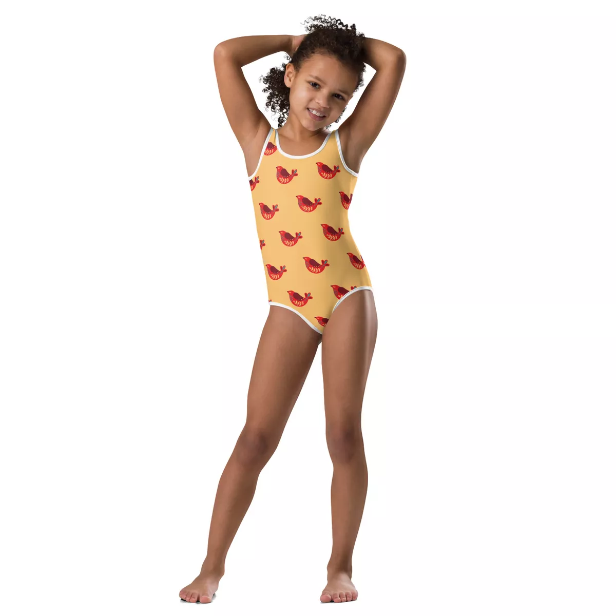 Kids cheap yellow swimsuit