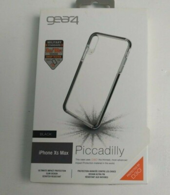 Gear4 Piccadilly Clear Case Impact Protection by D3O - iPhone Xs MAX - Black