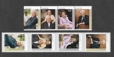 AUSTRALIA LEGENDS PHILANTHROPISTS MNH GUMMED AND SELF-AD SETS  2008 2907-2914
