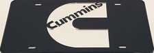 Cummins Black Mirror License Plate Auto Tag Laser Cut Inlaid Acrylic Cummins Black Mirror License Plate Auto Tag Laser Cut Inlaid Acrylic