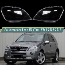 For Mercedes Benz W164 ML ML350 W164 2009 -2011 Pair Headlight Lens Cover L&R