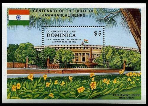 Dominica - 1989 SC# 1229 1st Souvenir Nehru Jawaharlal PM Free Shipping Cheap Bargain Purchase Gift Shee
