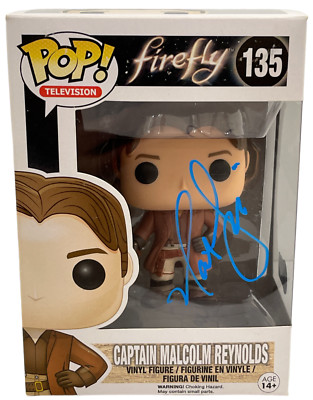 Nathan Fillion Signed Captain Malcom Reynolds Funko Firefly Serenity Beckett