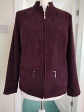 Stunning Suede Feel Zip Jacket, Pockets, Lined. Evie. Size 14