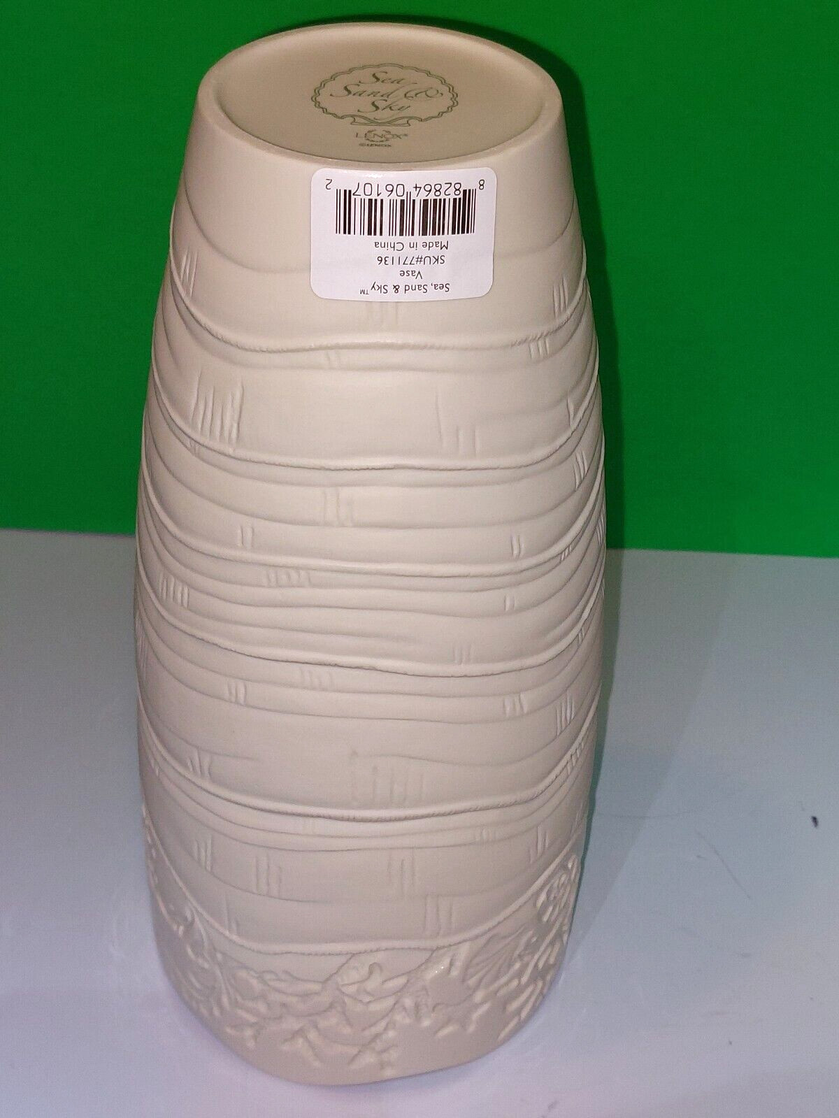  LENOX SEA, SAND & SKY Beach themed VASE 10 3/4" tall -- -- -- NEW in BOX