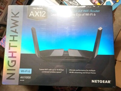 Netgear Nighthawk RAX200 Wireless Router - Schwarz RAX200-100EUS Tri-Band WiFi 6