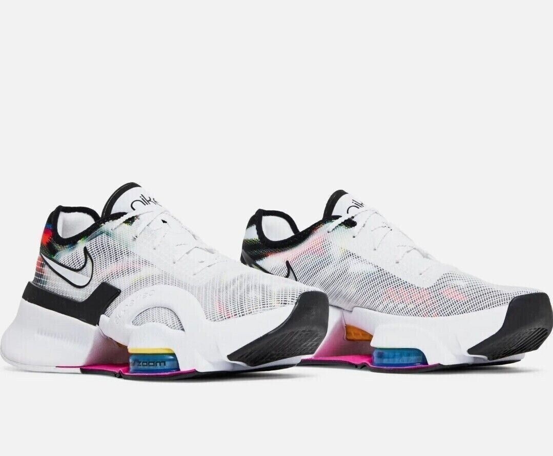 Nike Air Zoom Superrep 3 Cross Fit Training HIIT White Black