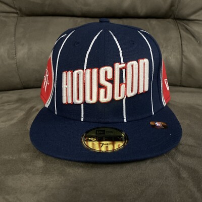 NWTHouston Rockets NBA New Era 59Fifty Fitted Hat Blue/Red - Main Image