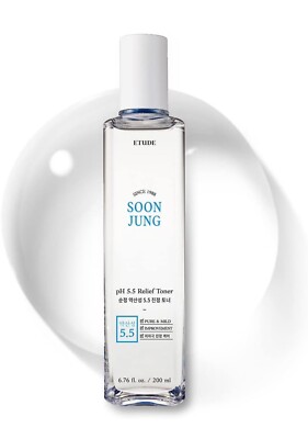 Etude House SoonJung pH 5.5 Relief Toner 200ml K-Beauty NIB Beauty Face Gifting