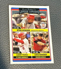 2006 Lance Berkman - Ryan Howard - Albert Pujols Topps #UH212 League Leaders 