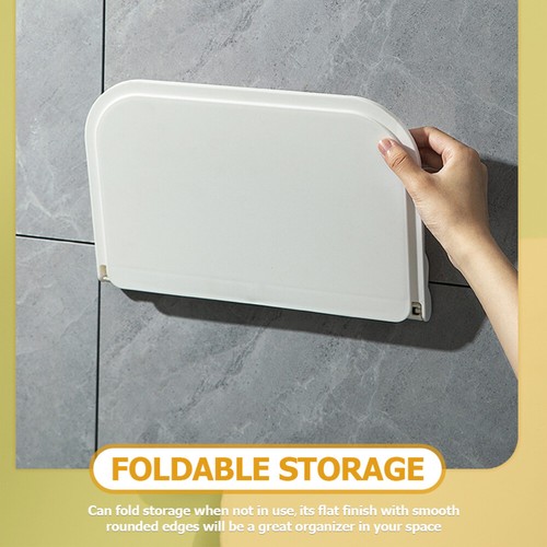2 Pack Storage Shelf Small Floating White Foldable Wall - Picture 6 of 12