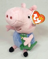 "Peppa Pig \"George\" PlüSchtier, Stofftier, Ty Beanie Baby - Ca. 14Cm"