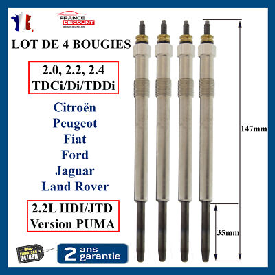 Lot De 4 Bougies De Préchauffage Diesel Ford S-MAX/Transit - Réf. 250202130 - SVAC - Neuf Sous Blister
