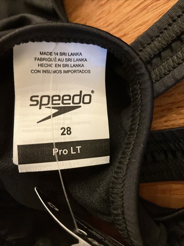 Speedo Women's Swimsuit One Piece ProLT Black Adult Size 28 NWT 1068 - Picture 5 of 6