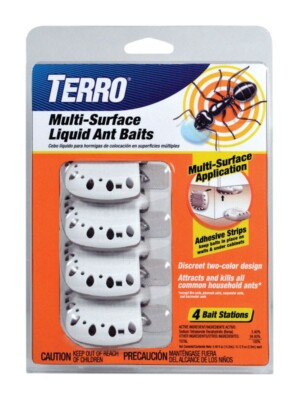 Terro Multi-Surface Liquid Ant Baits 4 Bait Stations Attracts & Kills All Ants