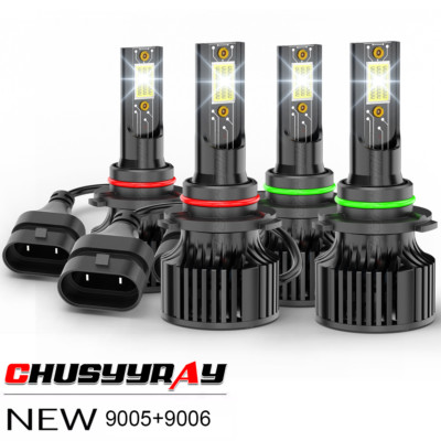 For GMC Savana 1500 2500 3500 1997-2019 LED Headlights Kit High Low 6000K Bulbs