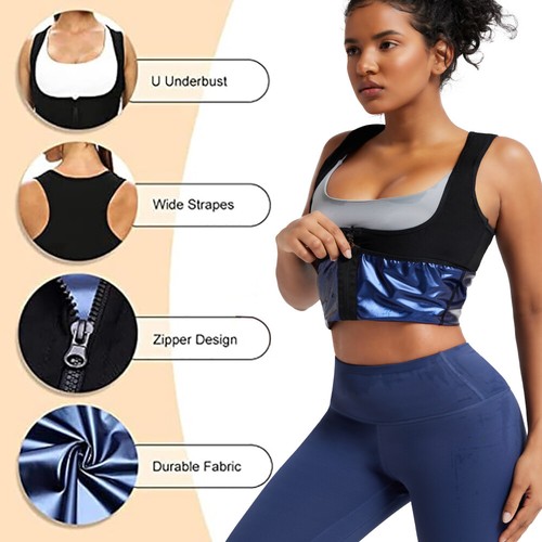 Fitness Sauna Sweat Tank Top Women Shapewear Vest Fat Burner Thermo Body Shaper - Picture 4 of 15