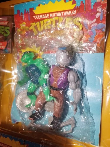 Vintage Ninja Turtles TMNT 1990s Mexico Bootleg Figure Lot Splinter April Bebop - Foto 13 di 24