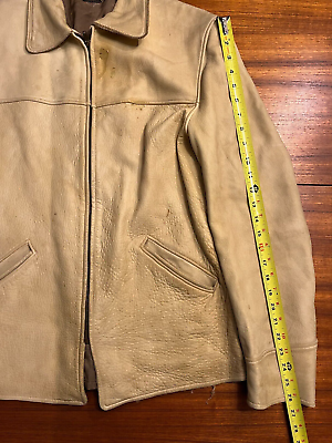 Vintage 1940s Men's S. L. Biritz Deerskin Leather Jacket 40 Vintage 1940s Men's S. L. Biritz Deerskin Leather Jacket 40