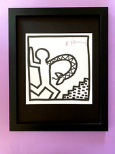 Keith Haring | Vibrant & Iconic Print Signed Mounted & Framed 14x11 Buy it Now!