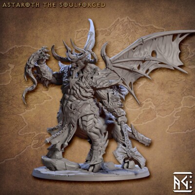 Astaroth Demon King Wizard Sorcerer Fighter Miniature | D&D DnD | |RPG