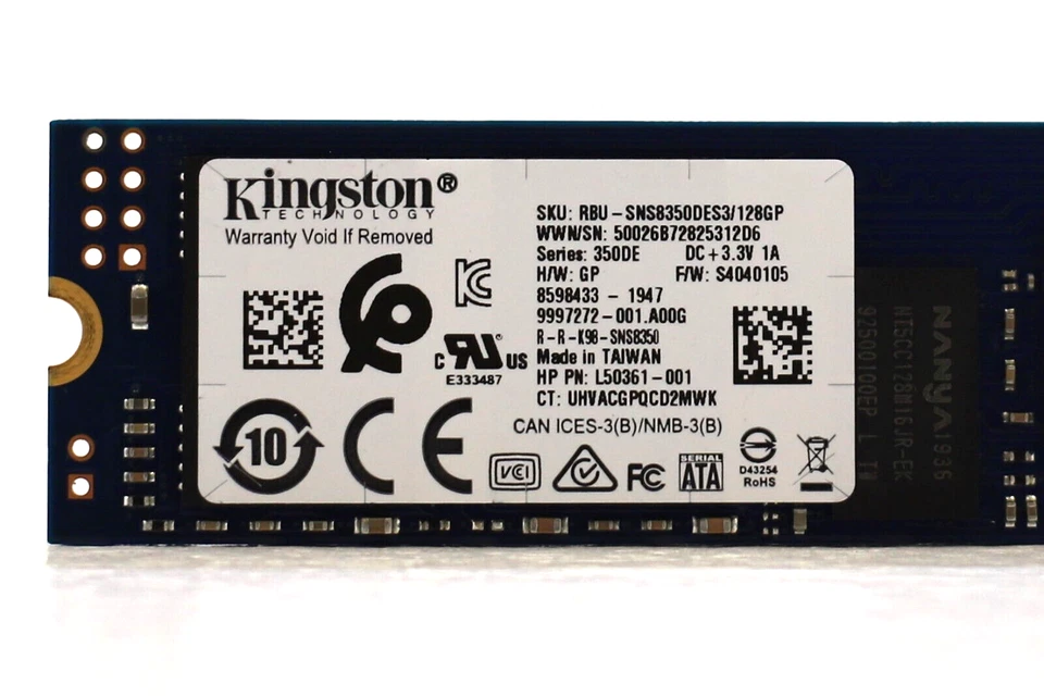 HP SNS8350DES3/128GP 128GB M.2 2280 6Gb/s SATA Solid State Drive P/N: L50361-001 - Image 3 of 3