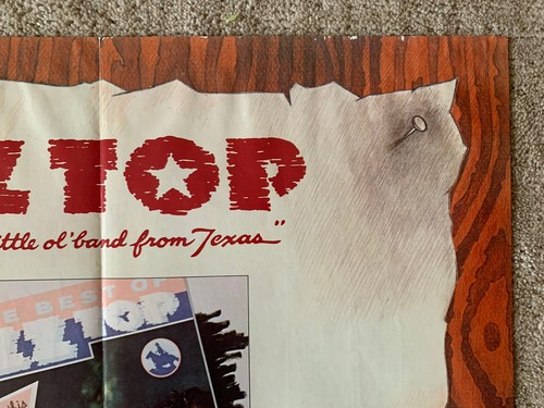 Original 1977 ZZ Top That Little Ol' Band From Texas Promo Poster 21.5” x 27.5” - Picture 3 of 5