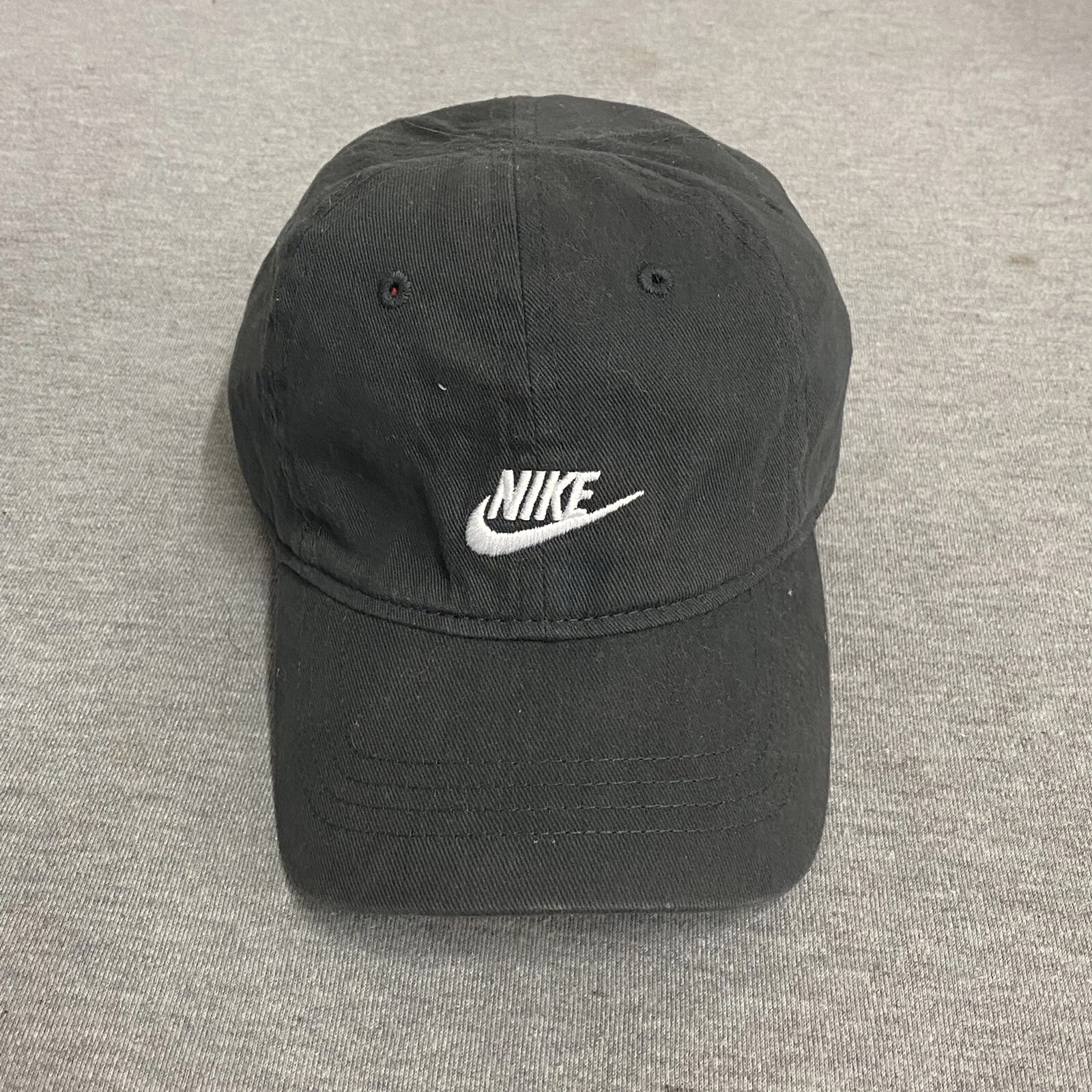 Nike Youth Black Slouch Hat Infant Swoosh Spell Out Cotton